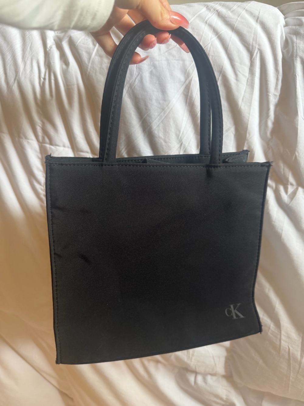 Y2K Calvin Klein Nylon Mini Square Purse with Subtle CK Logo
